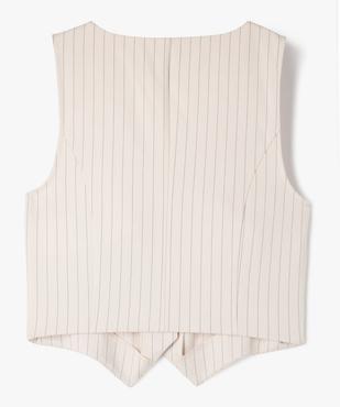 Veste sans manches à fines rayures fille vue3 - GEMO (JUNIOR) - GEMO