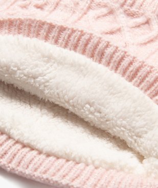Snood torsadé pailleté doublé sherpa fille vue3 - GEMO 4G FILLE - GEMO