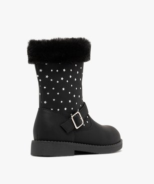 Bottines fille fourrées et à col duveteux avec étoiles brillantes vue4 - LOVELY WINGS - GEMO