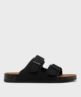 Sandales mules en suédine à larges brides homme - Isotoner vue1 - ISOTONER - GEMO