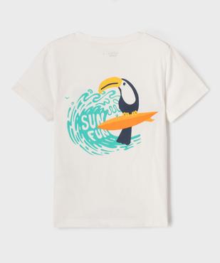 Tee-shirt manches courtes avec motif poitrine et dos garçon vue3 - GEMO 4G GARCON - GEMO