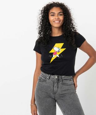 Tee-shirt femme à manches courtes avec motif Snoopy - Peanuts vue1 - SNOOPY - GEMO
