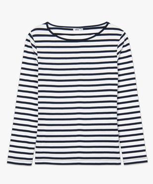 Tee-shirt femme rayé à manches longues vue4 - GEMO(FEMME PAP) - GEMO
