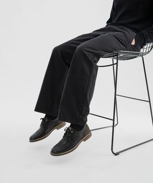 Derbies à lacets avec empiècements contrastants homme - Mario Baldano vue1 - MARIO BALDANO - GEMO
