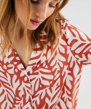 Chemise de nuit fluide forme chemise femme vue2 - GEMO 4G FEMME - GEMO