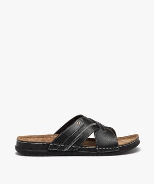 Mules confort à larges brides croisées homme vue1 - GEMO (CASUAL) - GEMO
