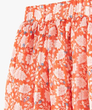 Jupe fille patineuse en voile fleuri et scintillant vue2 - GEMO (ENFANT) - GEMO