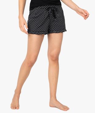 Short de pyjama femme imprimé à petits volants dans le bas vue1 - GEMO(HOMWR FEM) - GEMO