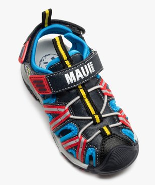 Sandales garçon multicolores à double scratch - Maui & Sons vue5 - MAUI AND SONS - GEMO