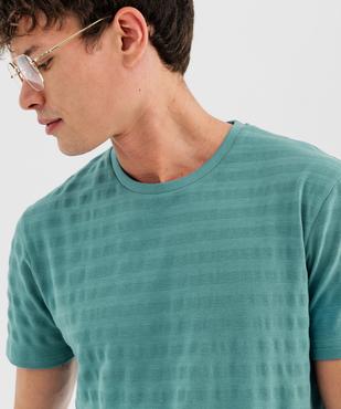 Tee-shirt manches courtes effet rayé homme vue2 - GEMO 4G HOMME - GEMO