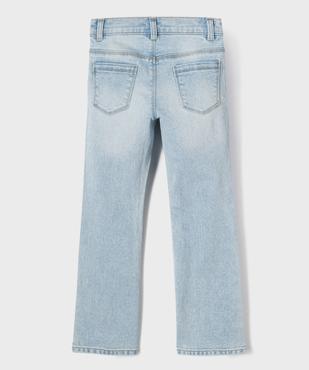Jean flare à taille réglable en denim extensible fille vue3 - GEMO (ENFANT) - GEMO