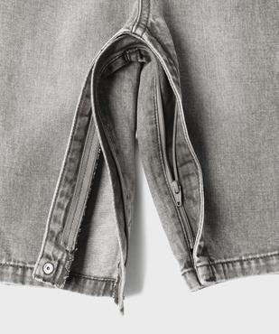 Salopette en jean avec entrejambe zippé bébé garçon vue3 - GEMO(BEBE DEBT) - GEMO