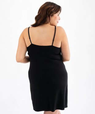 Nuisette femme grande taille à bretelles et col V dentelle vue10 - GEMO 4G FEMME - GEMO