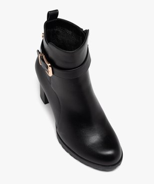Bottines fourrées à talon haut avec bride cheville femme - Valentina Baldano vue5 - VALENTINA BALDA - GEMO