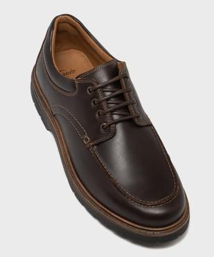 Derbies casual en cuir homme - Tanéo vue5 - TANEO - GEMO
