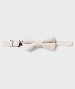 Nœud papillon en coton et lin uni homme vue1 - GEMO (ACCESS) - GEMO