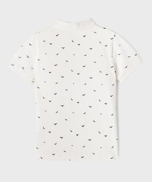 Polo manches courtes à micro motifs garçon vue2 - GEMO 4G GARCON - GEMO