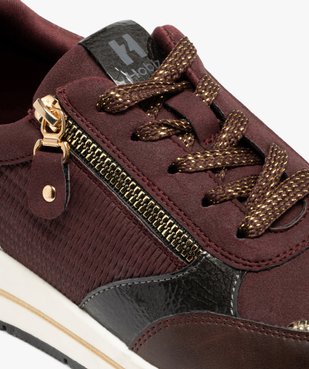 Baskets femme casual à détails scintillants et vernis - Hobiz vue7 - HOBIZ - GEMO