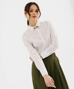 Chemise cintrée en coton stretch femme vue1 - GEMO(FEMME PAP) - GEMO