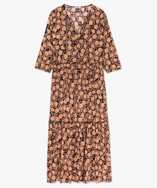 Robe femme longue et fluide imprimé floral vue4 - GEMO(FEMME PAP) - GEMO