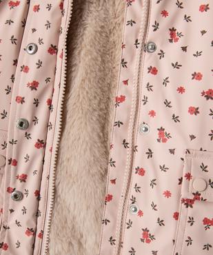Manteau imperméable à capuche avec doublure chaude bébé fille vue3 - GEMO(BEBE DEBT) - GEMO
