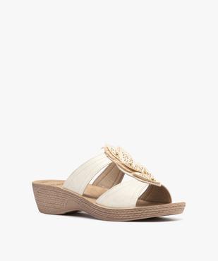 Sandales confort forme mule femme avec fermeture scratch vue2 - G'FLEX - GEMO