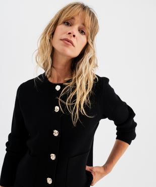 Gilet chic boutons dorés femme vue2 - GEMO(FEMME PAP) - GEMO