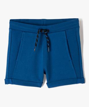 Short bébé garçon en maille à revers et reliefs vue1 - GEMO(BEBE DEBT) - GEMO
