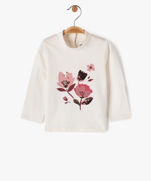 Tee-shirt manches longues et col roulé imprimé bébé fille vue1 - GEMO(BEBE DEBT) - GEMO