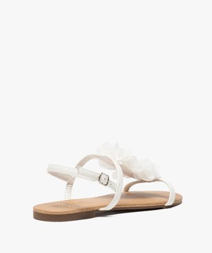 Sandales femme à talon plat ornées de fleurs en tissu vue4 - GEMO (CASUAL) - GEMO