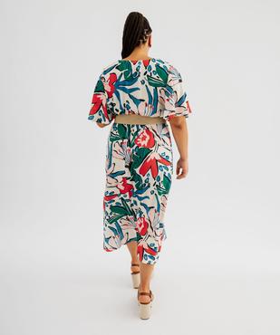 Robe fluide imprimée femme grande taille vue3 - GEMO (G TAILLE) - GEMO