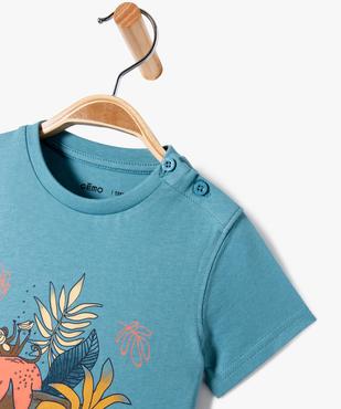 Tee-shirt droit manches courtes imprimé garçon vue2 - GEMO(BEBE DEBT) - GEMO