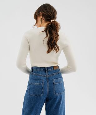Pull fin en maille côtelée à col rond femme - LuluCastagnette vue4 - LULUCASTAGNETTE - GEMO