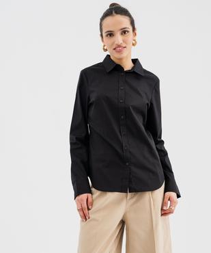 Chemise cintrée en coton extensible femme vue2 - GEMO(FEMME PAP) - GEMO