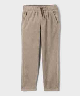 Pantalon velours coupe chino avec taille ajustable garçon vue2 - GEMO (ENFANT) - GEMO