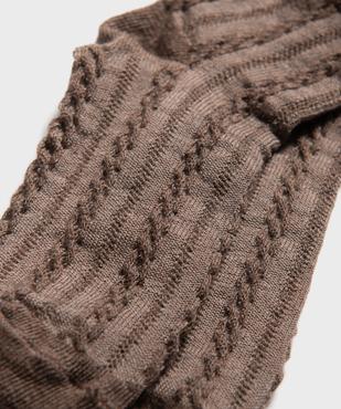 Collant chaud torsadé bébé fille vue2 - GEMO 4G BEBE - GEMO