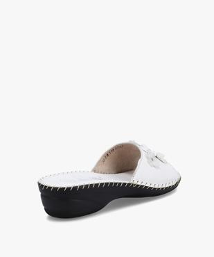Mules femme confort en cuir ornées de fleurs vue4 - GEMO (CONFORT) - GEMO