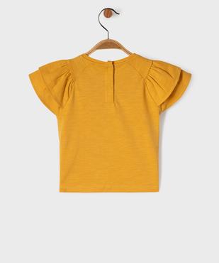 Tee-shirt manches courtes à volants bébé fille - LuluCastagnette vue3 - LULU CASTAGNETTE GEMO FOR GOOD - GEMO