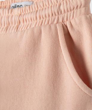 Pantalon en maille avec taille élastique et revers bébé fille vue2 - GEMO 4G BEBE - GEMO