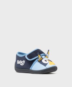 Chaussons en velours à scratch imprimé garçon - Bluey vue2 - BLUEY - GEMO