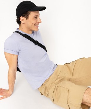 Tee-shirt à manches courtes et col rond homme vue1 - GEMO 4G HOMME - GEMO