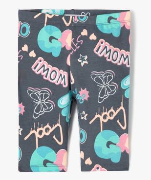 Legging court cycliste imprimé fille vue1 - GEMO (ENFANT) - GEMO