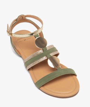 Sandales femme casual à brides fantaisie et ronds métallisés vue12 - VALENTINA BALDA - GEMO