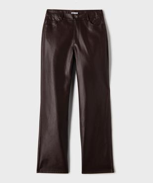Pantalon large en cuir imitation fille vue1 - GEMO (JUNIOR) - GEMO
