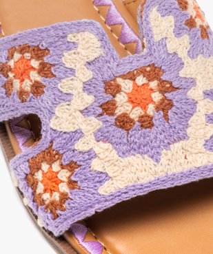 Mules femme plates dessus en crochet  vue7 - GEMO (CASUAL) - GEMO