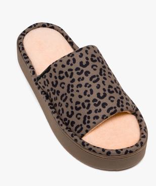 Mules d’intérieur à motifs léopard femme - Isotoner vue5 - ISOTONER - GEMO