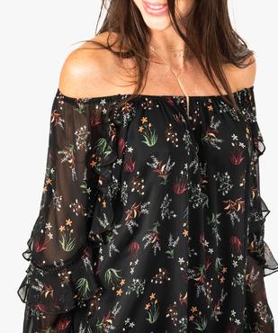 Blouse à motifs fleuris et volants sur les manches vue2 - GEMO(FEMME PAP) - GEMO
