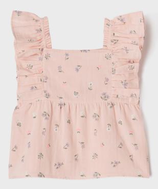 Blouse sans manches à volants coupe ample fille vue1 - GEMO 4G FILLE - GEMO
