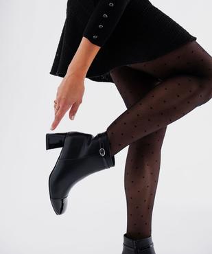 Boots zippées à bout carré et talon trapèze femme vue1 - FOLLOW ME G4G - GEMO