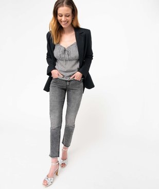 Blouse femme à larges bretelles smockées vue5 - GEMO(FEMME PAP) - GEMO